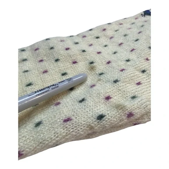 Woolrich Cardigan Sweater Womens SMALL Nordic Fair Isle Handframed Wool Blend - Picture 9 of 10